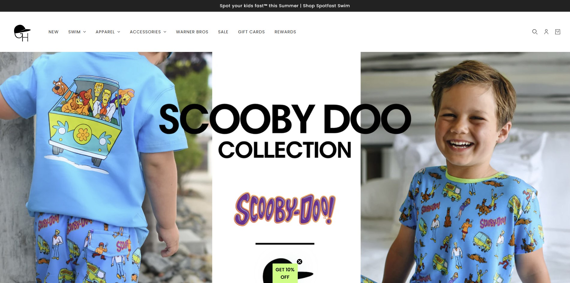 George Hats e-commerce website homepage